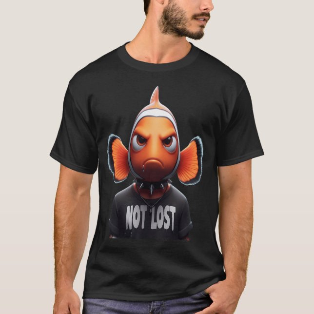 T-shirt Le design de l'homme poisson (Devant)