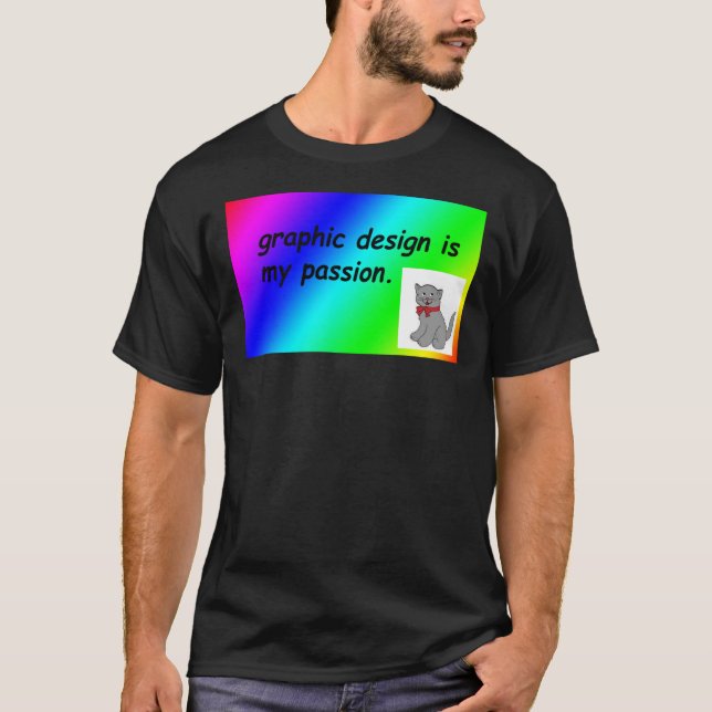 T-shirt Le design graphique est ma passion rainbow comic s (Devant)