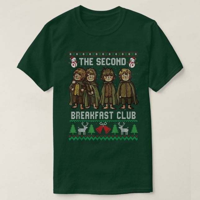 T-shirt Le Deuxième Ugly Christmas Breakfast (Design devant)