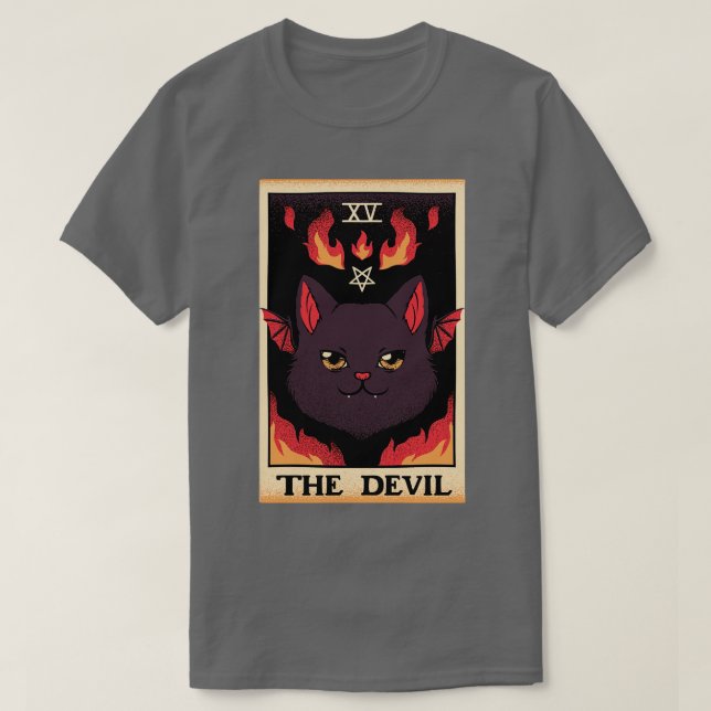 T-shirt Le Devil Cat Tarot d par Tobe Fonseca (Design devant)