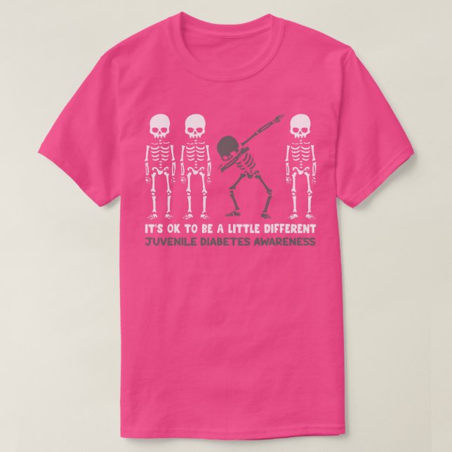 T-shirt Le Diabète Juvénile Conscience Il Est Ok D'Être Un (Design devant)