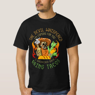 T-shirt Le diable latin Whischoté apporter Tacos Espagne C