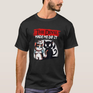 T-shirt Le Diable M'A Fait Le Faire Halloween Devil Cat Ki
