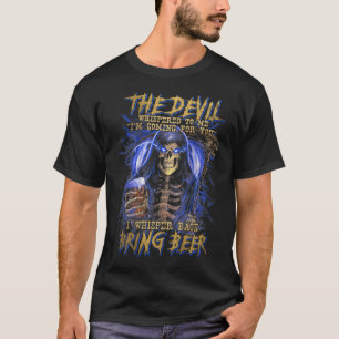 T-shirt Le diable m'a murmuré que je viens pour que tu soi