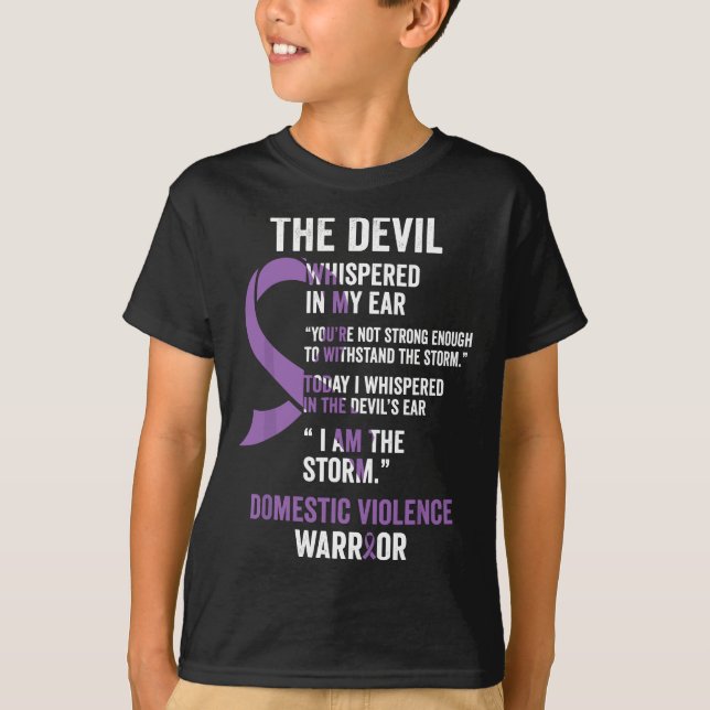 T-shirt Le Diable - Soutien à la sensibilisation à la viol (Devant)