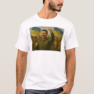 T-shirt Le dirigeant ukrainien inspire l'unité militaire