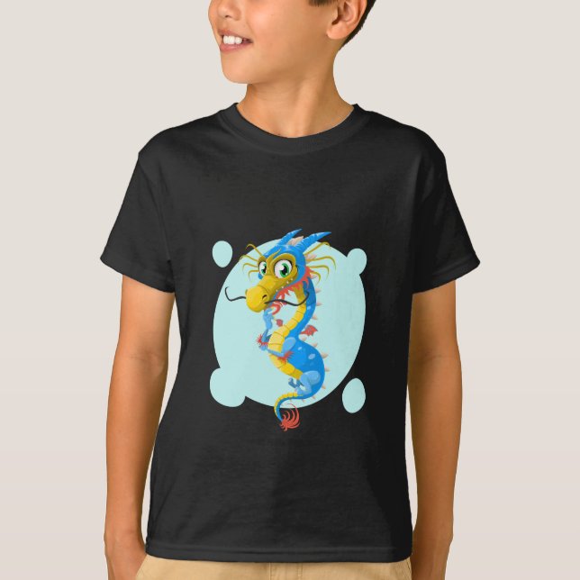 T-shirt Le dragon bleu (Devant)