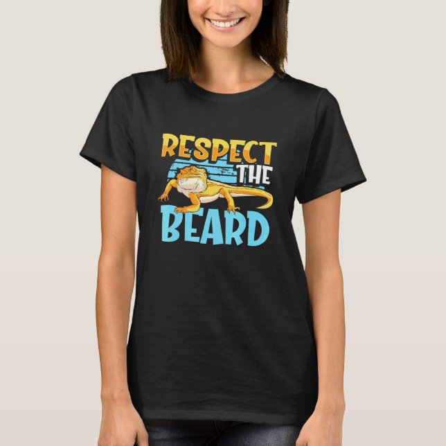 T-shirt Le Dragon Porté Respecte Les Reptiles De La Barbe (Devant)
