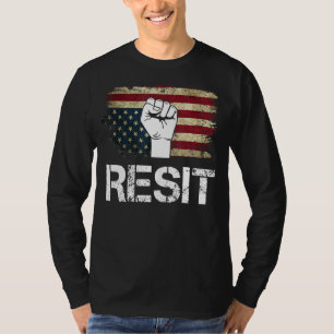 T-shirt Le drapeau américain contre l'établissement