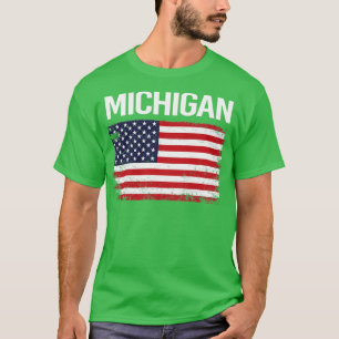 T-shirt Le drapeau américain du Michigan