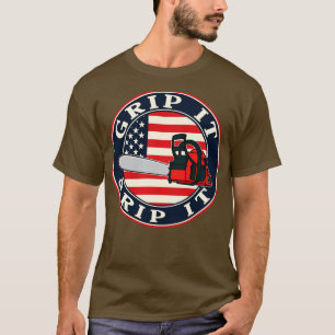 T-shirt Le drapeau américain l'attrape et l'arrache