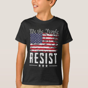 T-shirt Le Drapeau Américain Nous Le Peuple Résiste