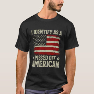 T-shirt Le Drapeau Américain Que J'Identifie Comme Un Amér