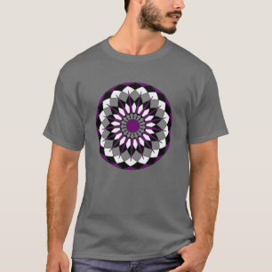 T-shirt Le drapeau asexuel de fierté colore le mandala