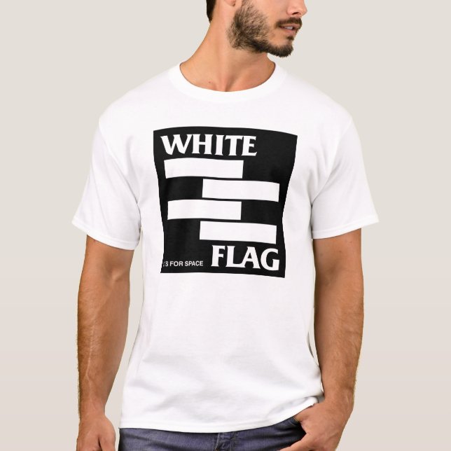 T-shirt Le drapeau blanc S EST POUR l'ESPACE (Devant)