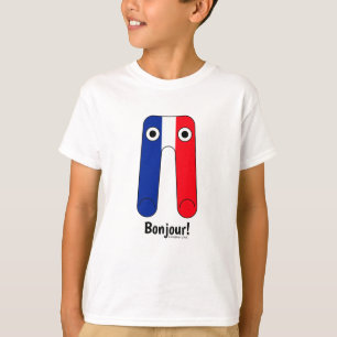 T-shirt Le drapeau bleu Blancs Bonjour!