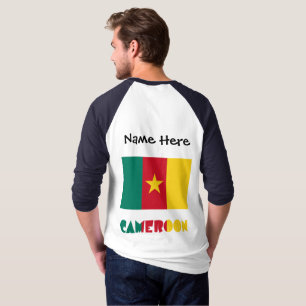 T-shirt Le drapeau camerounais et camerounais en votre nom