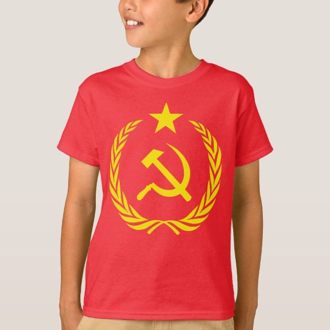T-shirt Le drapeau communiste de guerre froide badine le (Devant)