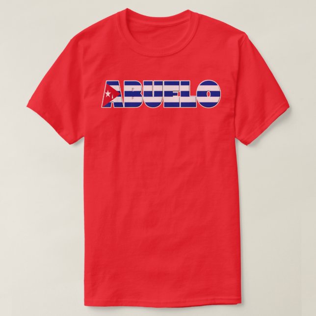 T-shirt Le drapeau cubain Abuelo Tee pour grand-père hispa (Design devant)