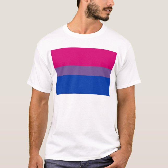 T-shirt Le drapeau de Bi vole pour la fierté bisexuelle (Devant)