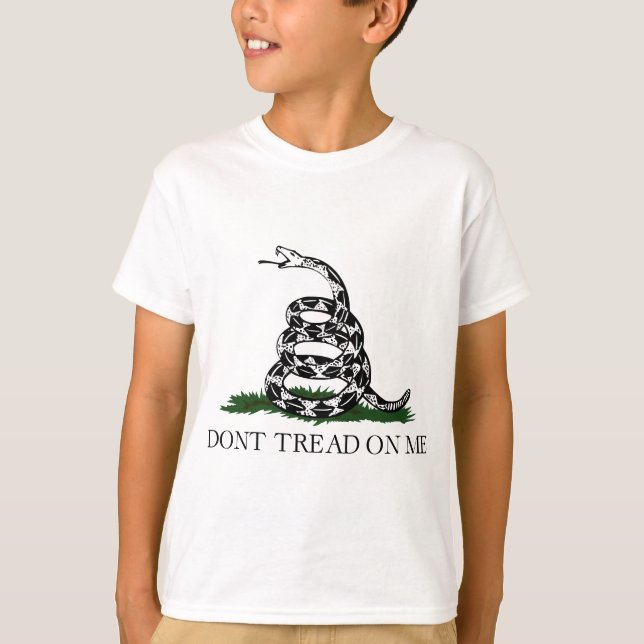 T-shirt Le drapeau de Gadsden "ne marchent pas sur moi " (Devant)