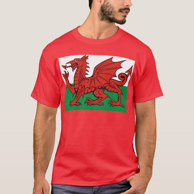 T-shirt Le drapeau de Gallois, le portent avec fierté (Devant)