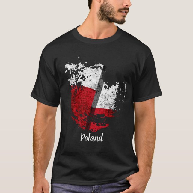 T-shirt le drapeau de la Pologne (Devant)