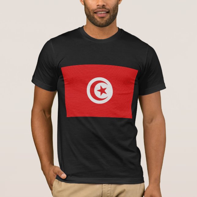 T-shirt Le drapeau de la Tunisie (Devant)