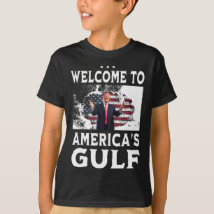 T-shirt Le drapeau de l'Amérique vintage dans le Golfe