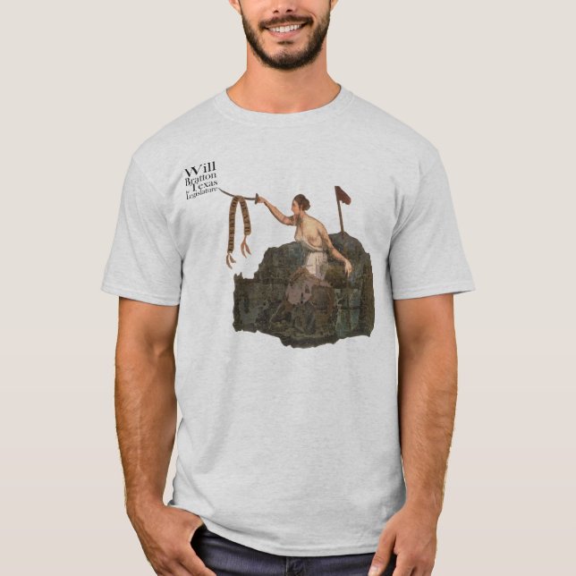 T-shirt Le drapeau de San Jacinto, Bratton pour la (Devant)