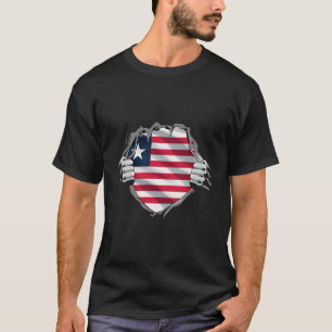 T-shirt Le drapeau des racines libériennes du patrimoine s