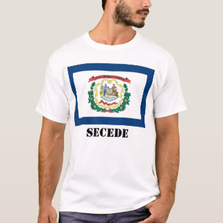 T-shirt Le drapeau d'état de la Virginie Occidentale, FONT