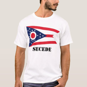 T-shirt Le drapeau d'état de l'Ohio, FONT CÉCESSION, FON