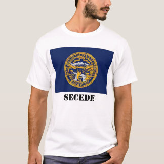 T-shirt le drapeau d'état du Nébraska, FONT CÉCESSION