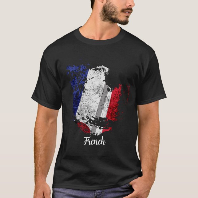T-shirt le drapeau français (Devant)