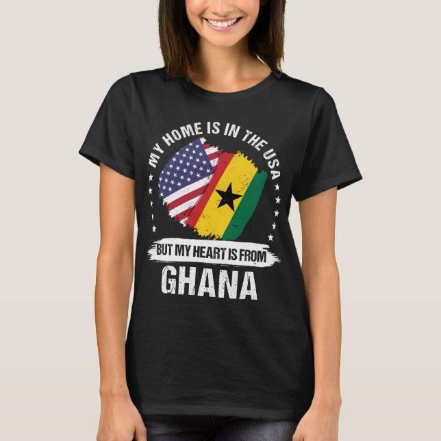 T-shirt Le drapeau ghanéen du patriote américain (Devant)