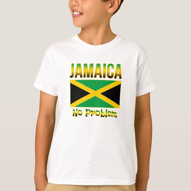 T-shirt Le drapeau jamaïcain ne pose aucun problème (Devant)