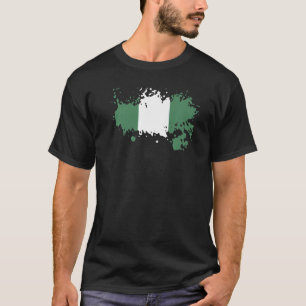 T-shirt Le drapeau national du Nigeria souvenir pour les f