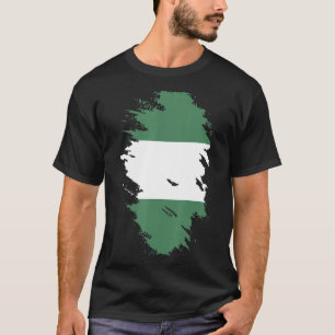 T-shirt Le drapeau national du Nigeria souvenir pour les f