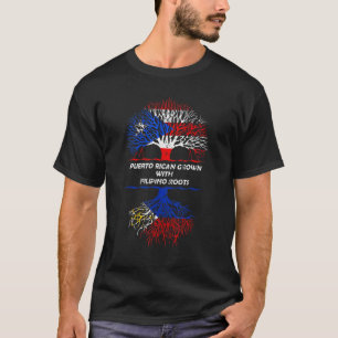 T-shirt Le drapeau portoricain aux racines des Philippines