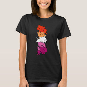 T-shirt Le Drapeau Pour La Meute De Chats Fière Lesbienne