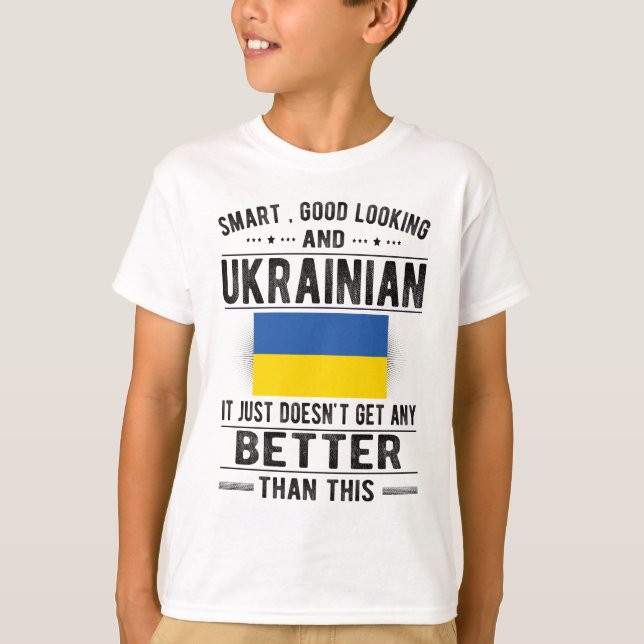 T-shirt Le drapeau ukrainien L'Ukraine patrimoine les raci (Devant)