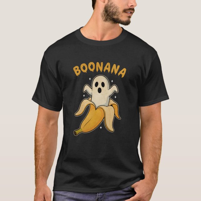 T-shirt Le fantôme de BOONANA dans un jeu d'Halloween bana (Devant)