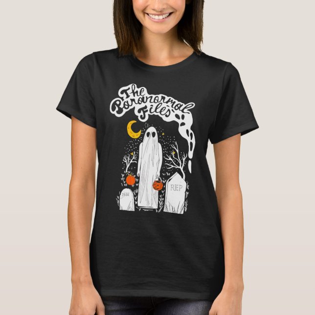 T-shirt Le fantôme du cimetière des dossiers paranormal (Devant)