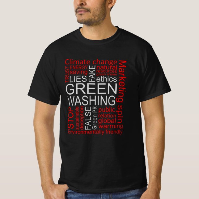 T-shirt Le Faux Lavage Vert Ment À La Tromperie (Devant)