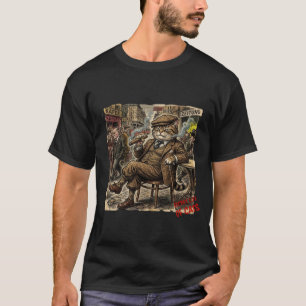 T-shirt Le Félin Aristocratique : Chat Fumeur de Cigare