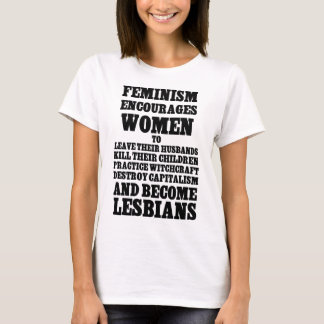 T-shirt Le féminisme encourage les femmes aux chemises