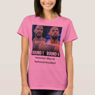 T-shirt Le féminisme gagne par knockout technique