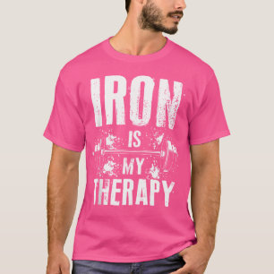 T-shirt Le fer est ma thérapie Haltère Musculation Poids