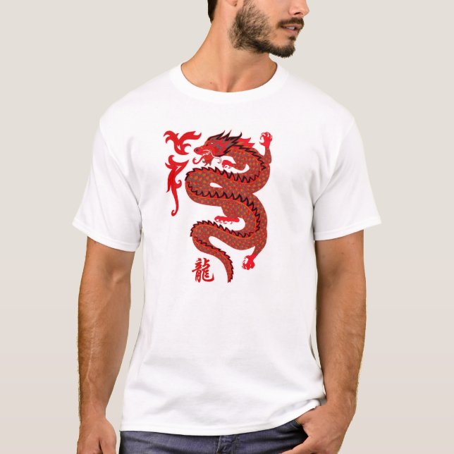 T-shirt Le feu de dragon (Devant)